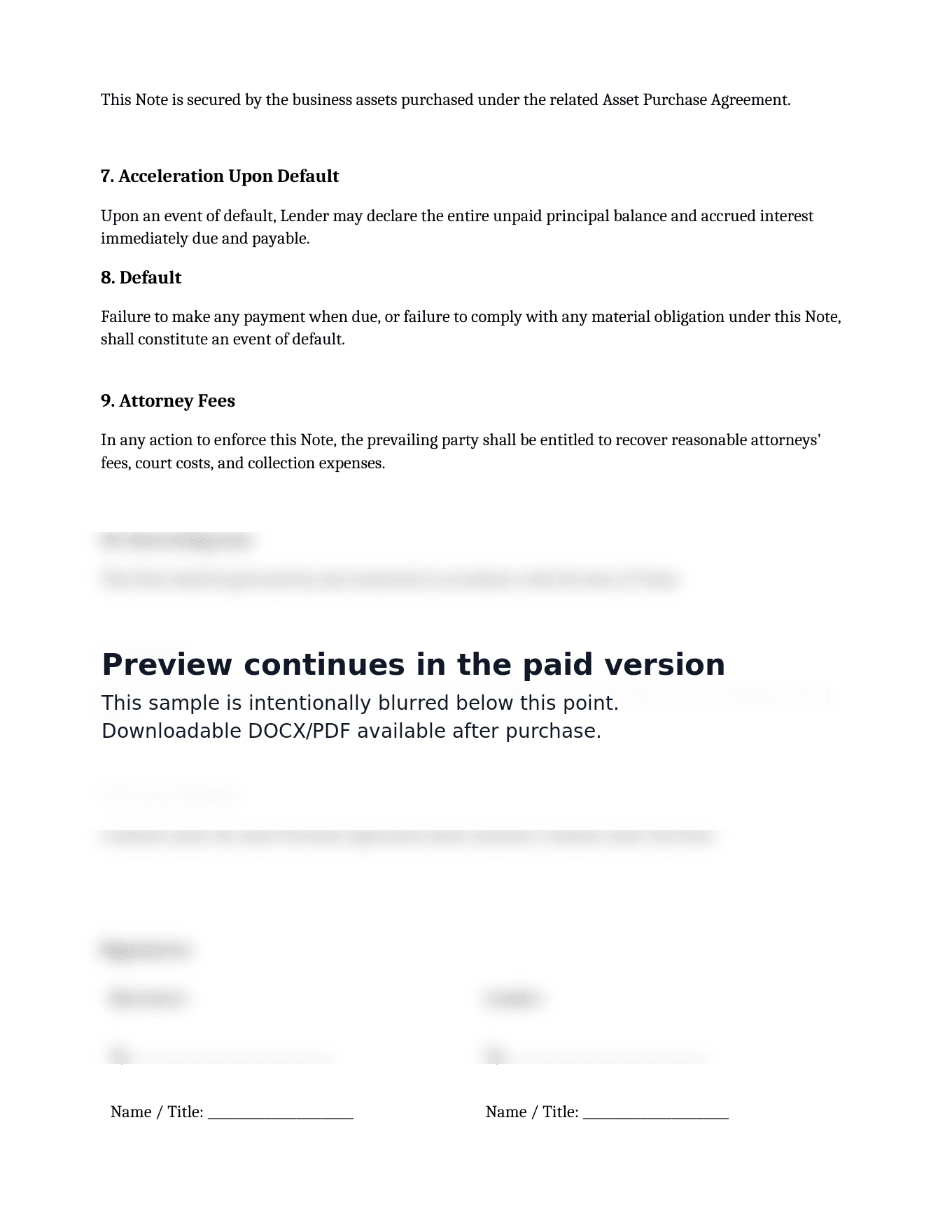PN Preview 2 — Default & Governing Law