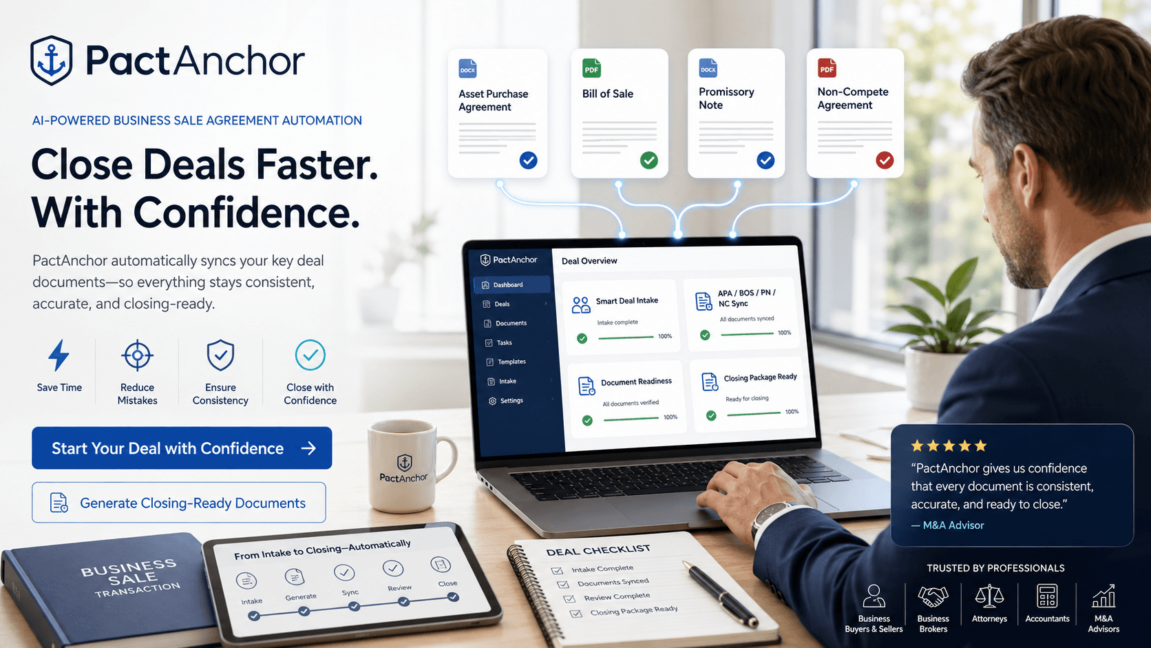 PactAnchor product overview and document automation workflow